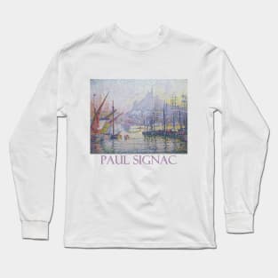 The Port of Marseille by Paul Signac Long Sleeve T-Shirt